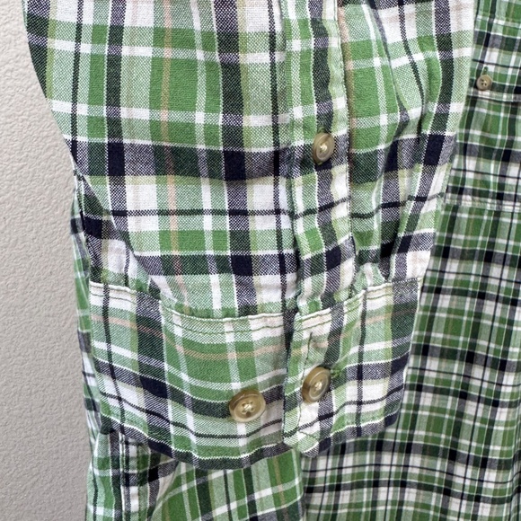 . John's Bay Big & Tall Mens Green Plaid LS Button Up Flannel Shirt Sz. 3XLT - Picture 4 of 11